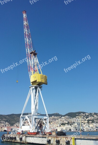 Genoa Porto Crane Construction Water