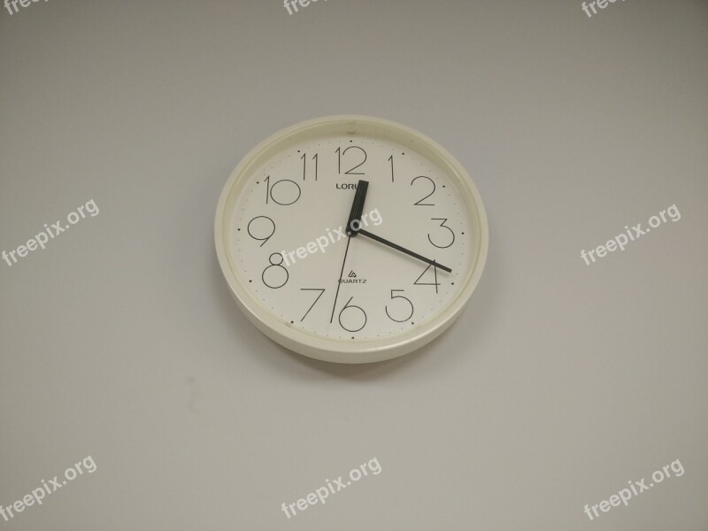 Clock Clock On Wall Time Hour Minute