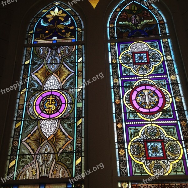 Religion Stained Glass Window Beliefs Faith Free Photos