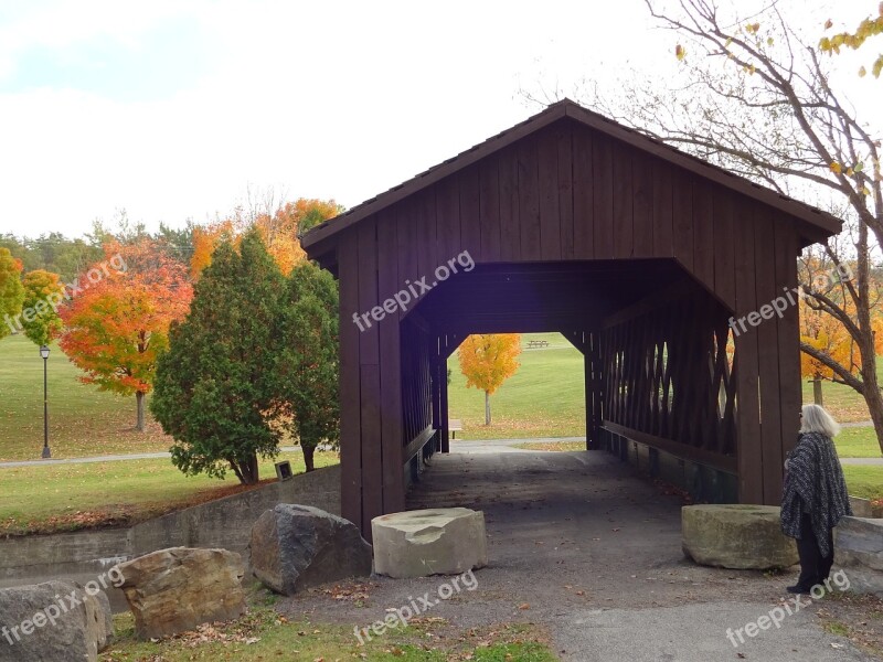 Ticonderoga New York Park Walk Lady