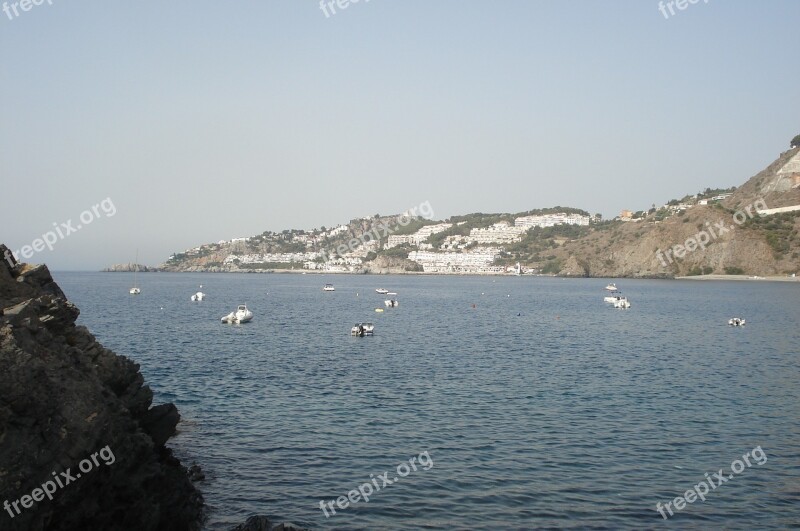 Almunecar Landscape Sea Lake Water