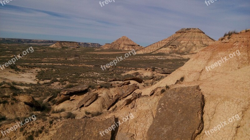 Bardenas Reales Navarre Spain Landscape Desert