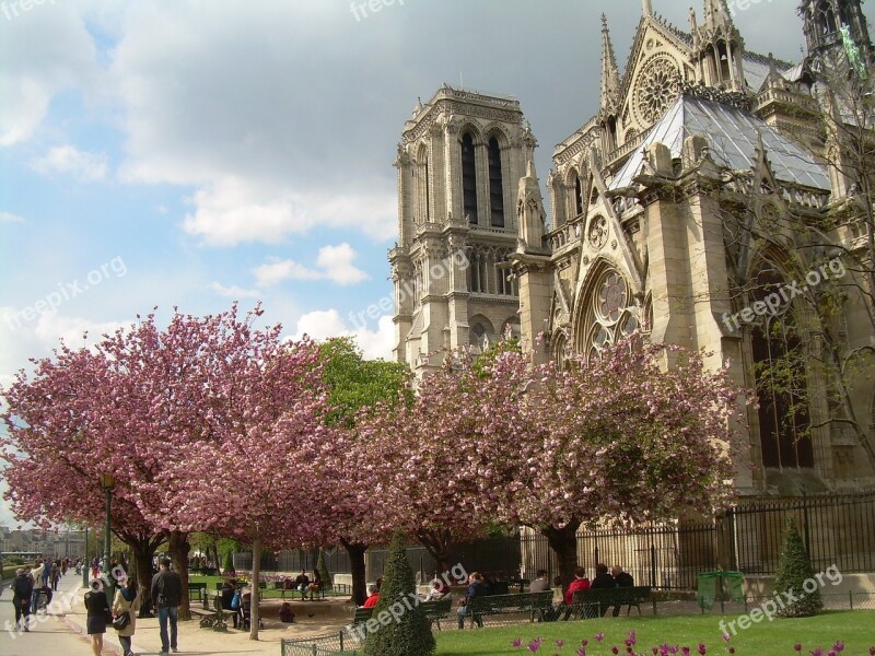 Paris France Notre Dame Cathedral Free Photos