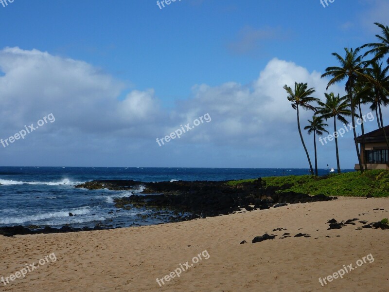 Kauai Ocean Hawaii Beach Island Beach