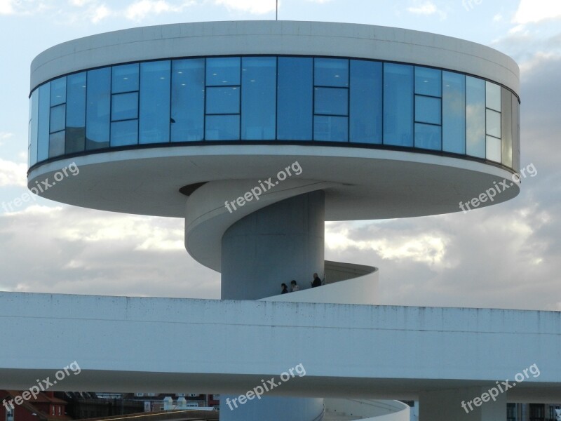 Building Tower City Avilés Auditorium