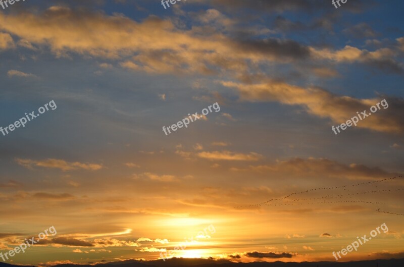 Sunset Clouds Sky Sun Nature