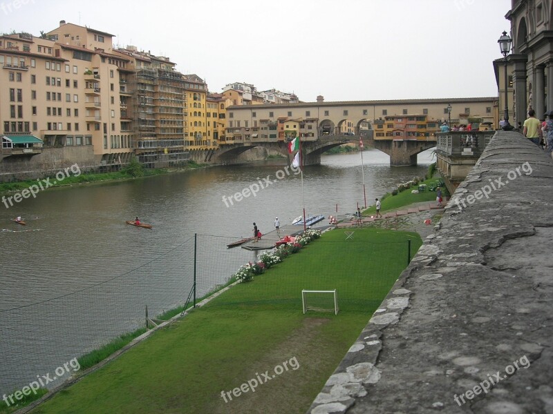 Old Bridge Florence Italy Historical People