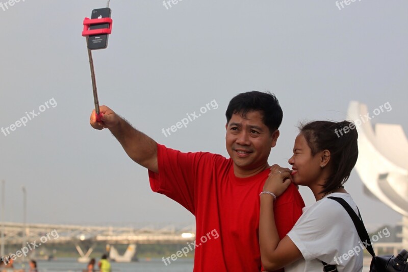 People Selfie Camera Smartphone Happy