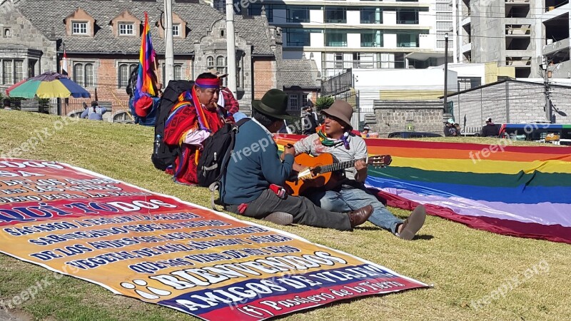 March Protest Indigenous Pachacutic Ecuador