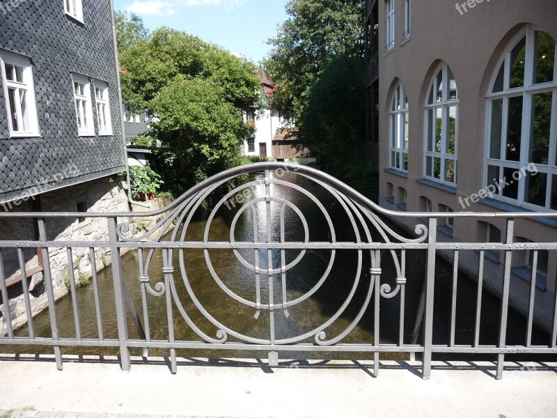 Erfurt Bridge River Historic Flair Thuringia Germany