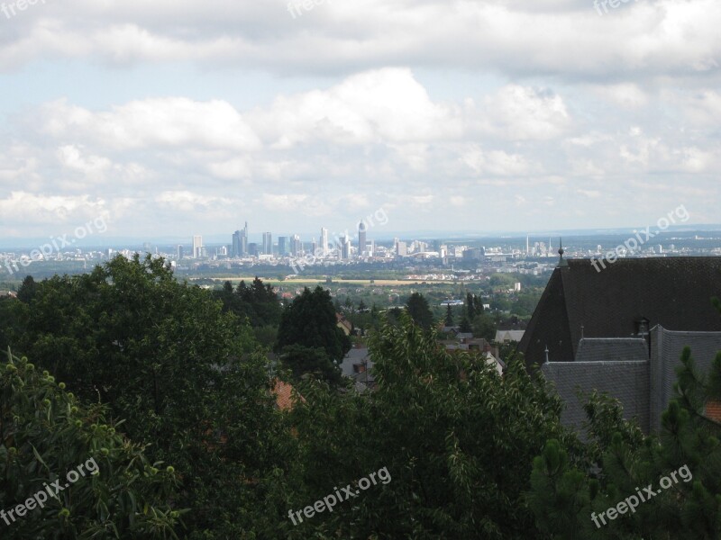 Panorama Frankfurt Skyscrapers Hesse Landscape