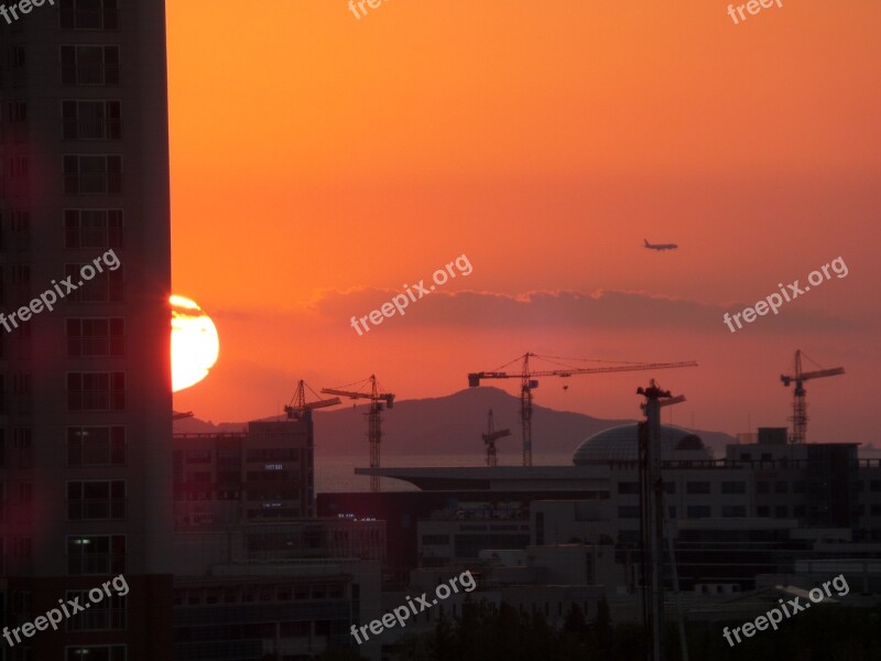 Construction Trades Sunset City Solar Glow