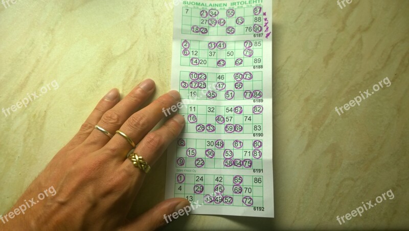 Bingo Coupon Lucky Ticket Game