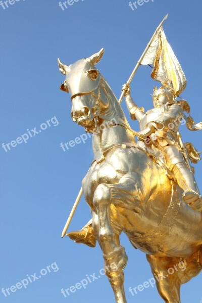 Joan Of Arc Gold Statue Arc Joan