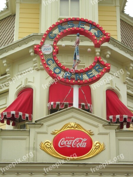 Disney France Coca Cola Logo Vintage