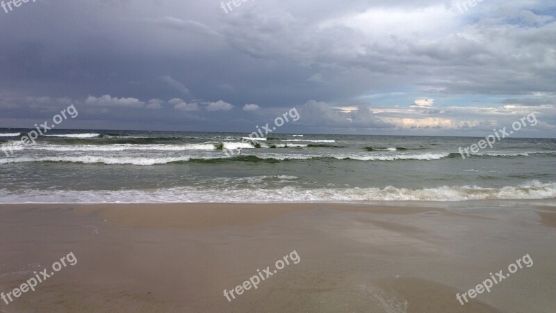 Wave Beach Sea The Baltic Sea The Coast