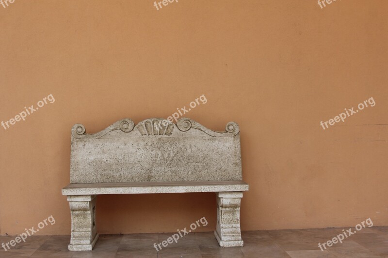 Israel Caesarea Stone Bench Museum Bench