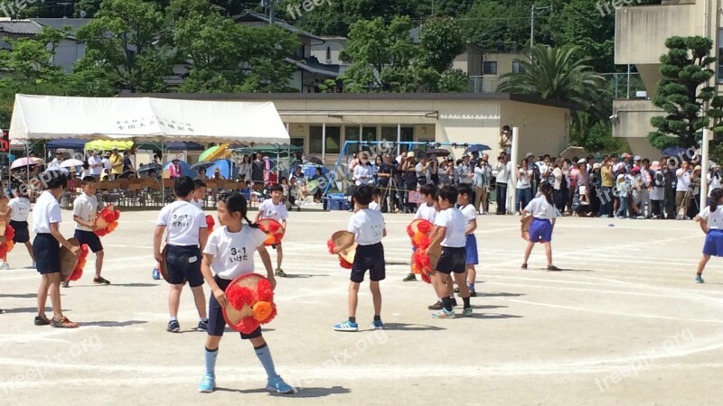 Spring Sports Day Festival Apartment Japan Traditional Dance