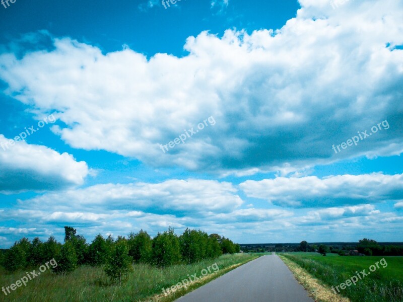 Way Clouds Aura Landscape Lane