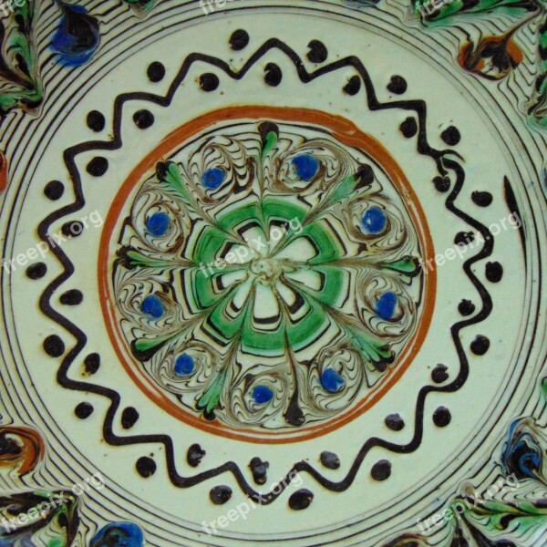 Horezu Horezu Pattern Handmade Painted Ancient Symbols