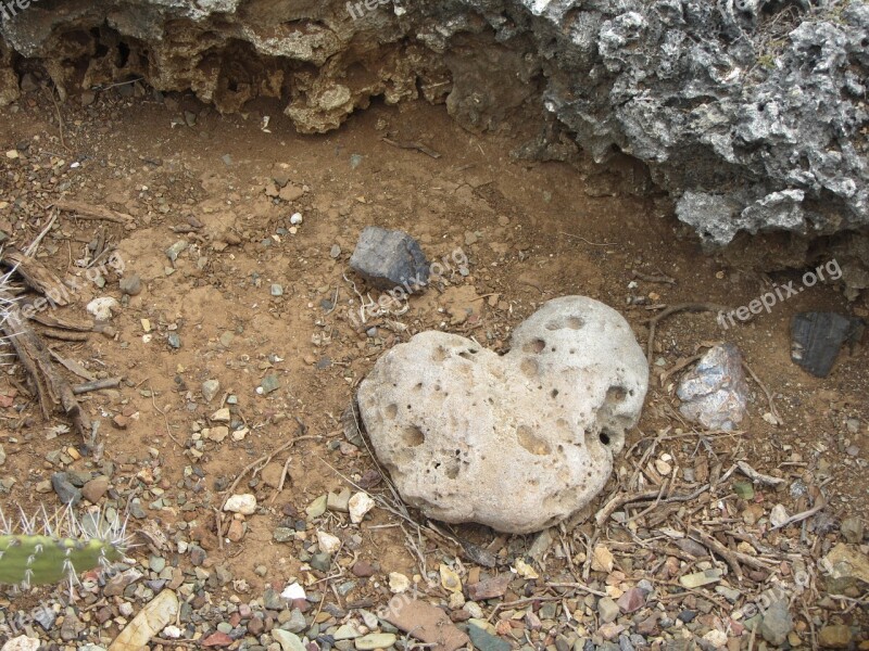 Stone The Heart Of Heart Shape Nature Ground