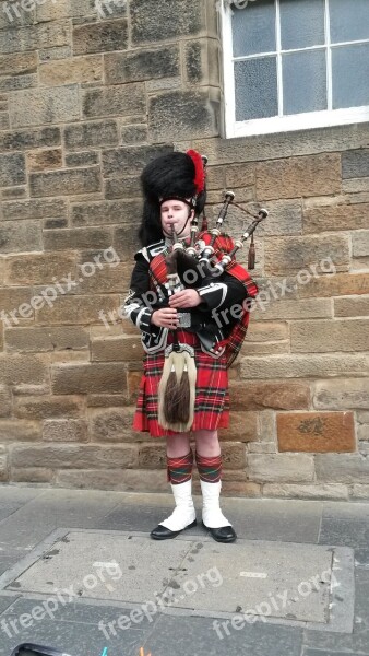 Scotland Edinburgh Bagpipes Tradition Scottish