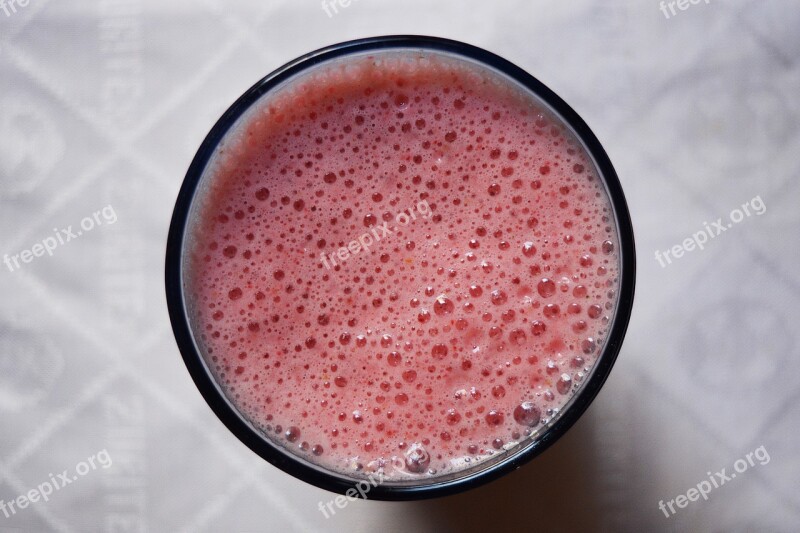 Smoothie Strawberry Texture Bubbles Fruit