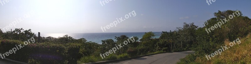 Panoramic Sunshine Honduras Road Sea