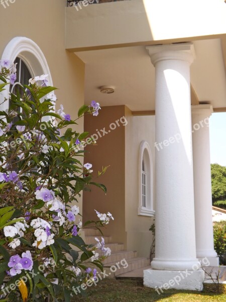 Honduras Home House Entrance Porch Columns