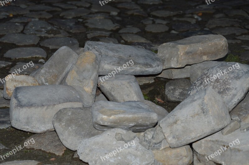 Stone Nature Natural Material Night