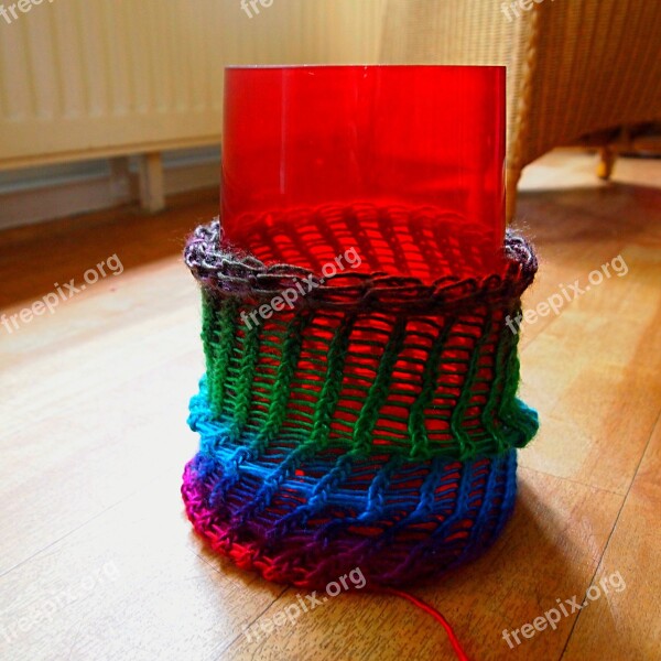 Knitted Fabric Make Crafts Vase Cover