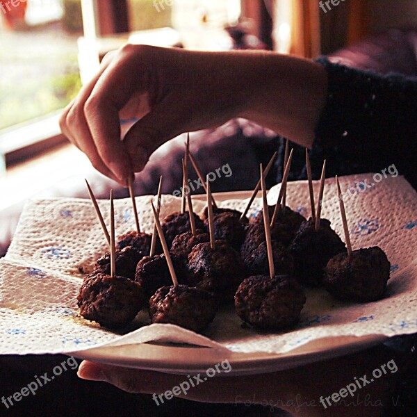 Meatballs Meat Treat Snacks Tasty