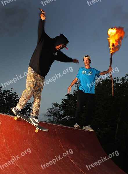 Skateboarding African American Barbados Fire Caribbean