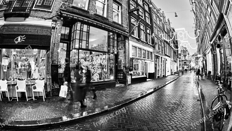 Vintage Background Travel Amsterdam Street Movement