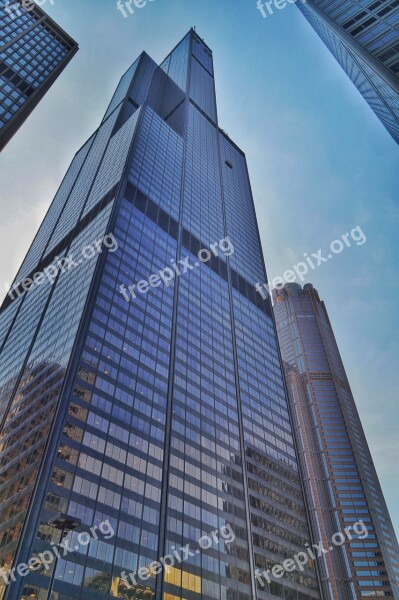 Willis Tower Usa America Building Skyscraper