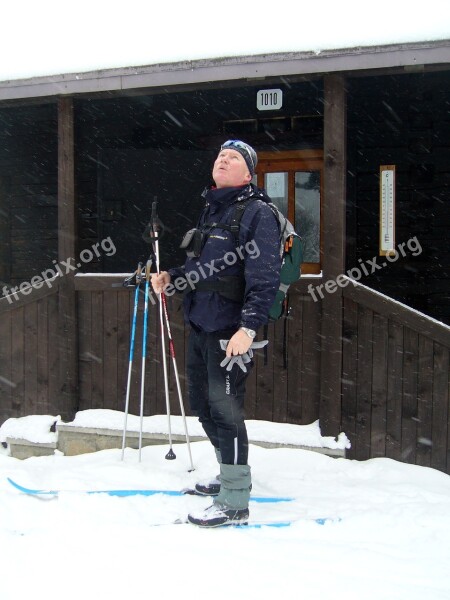 Slovakia Kremnické Vrchy Winter Snow Skis