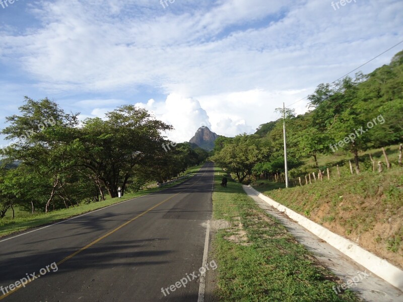 Hill Road Quizaltepe Trees Sky