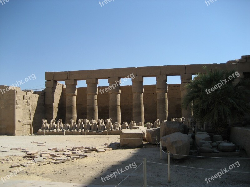 Columns Luxor Egypt Temple Ancient