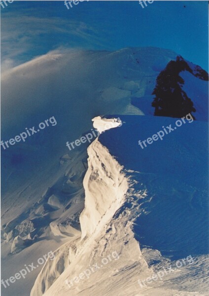 Mont Blanc Snow Alpine High Mountains Chamonix