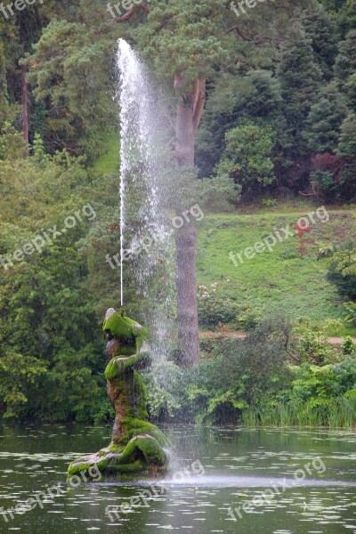 Fountain Powerscourt Ireland Lake Garden