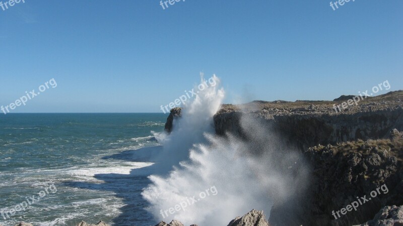 Temporary Costa Cantabrico Asturias Tide