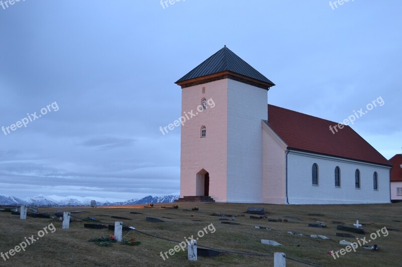 Iceland Church Religion Sky Winter