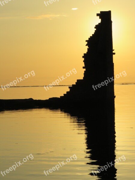 Sunset Water Sunset Background Sunlight Landscape