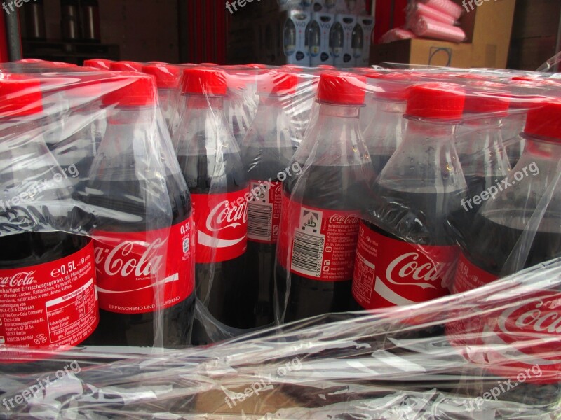 Coca Cola Bottles Drink Packaging Red