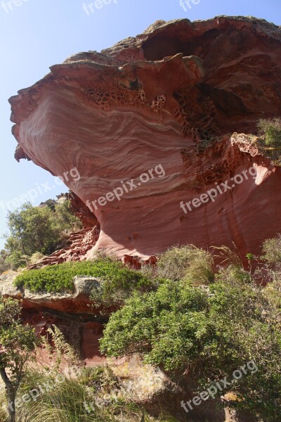 Differential Particle Size Geological Structure Sandstone Red Stones