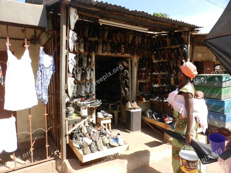 Gambia Locals Street Shoe Shop