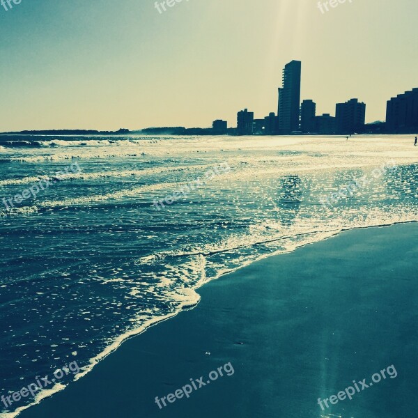 Beach Bright Sea Blue Sunlight