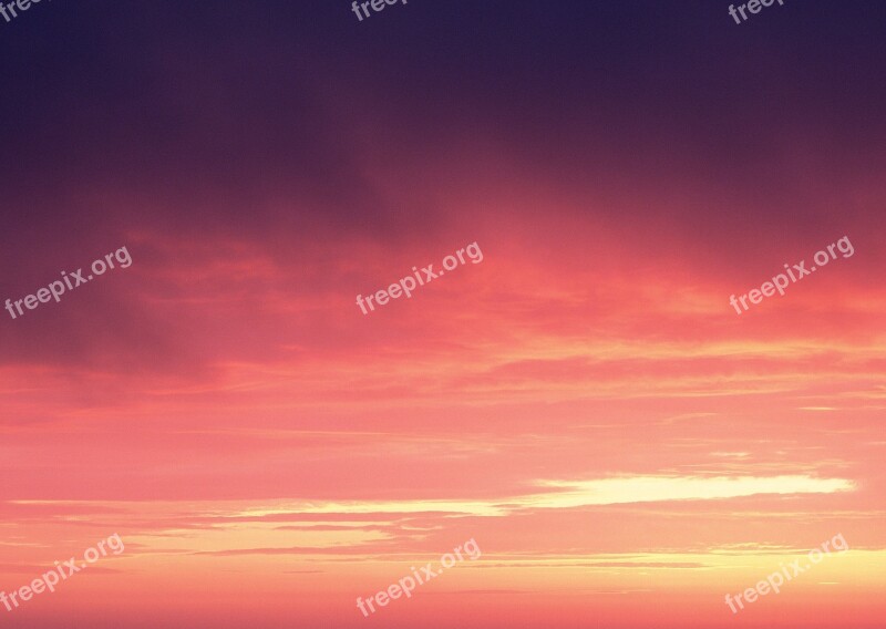 The Scenery Sunset Orange Sky Evening Sky Twilight