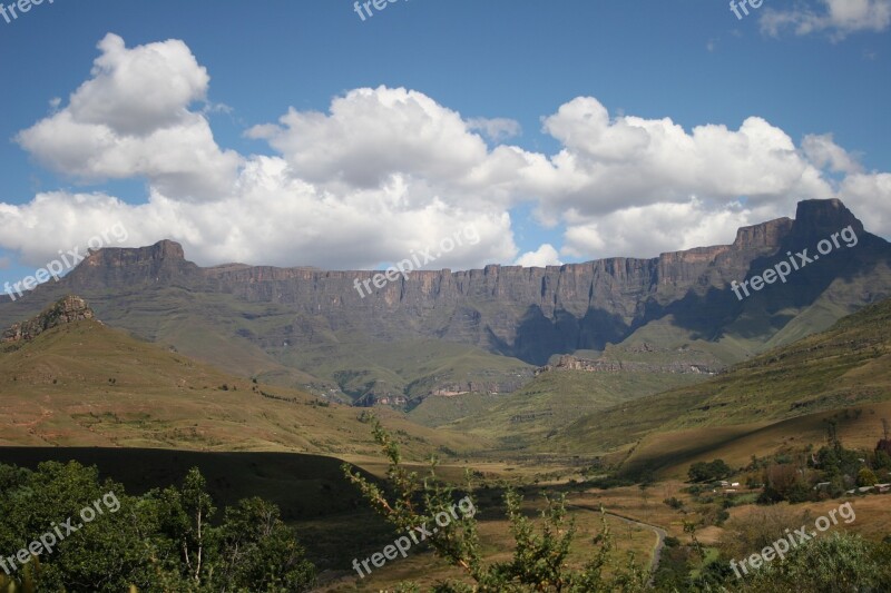 Drakensburg Mountain Range Kwazulu Natal South Africa Free Photos