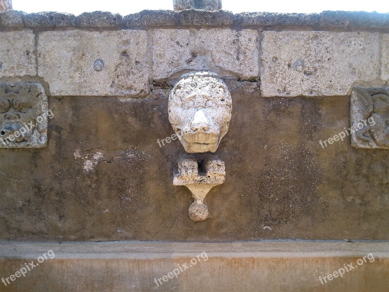 Fountain Tuscany Italy Piazza Stone